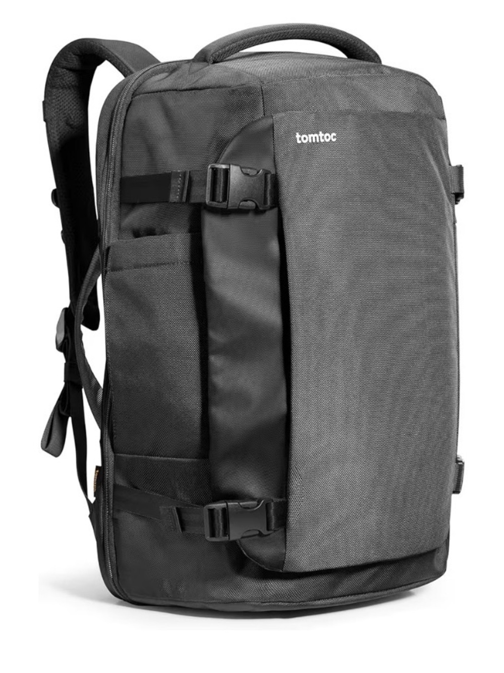 tomtoc Black Commuter Backpack - Tech-Friendly Carry On